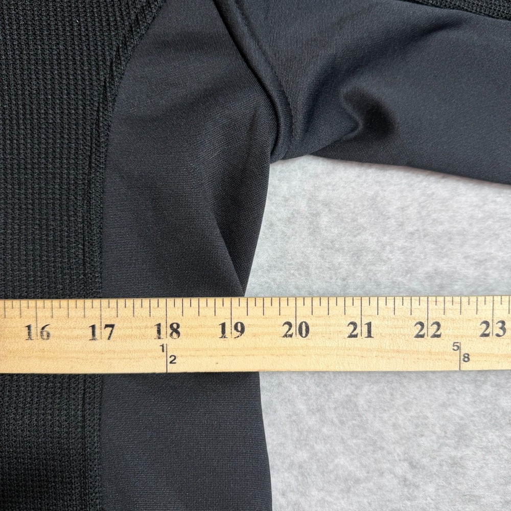 Spyder 1/4 Zip Waffle Knit Jacket Womens M Black Red Pullover Fleece Lining - Picture 11 of 13